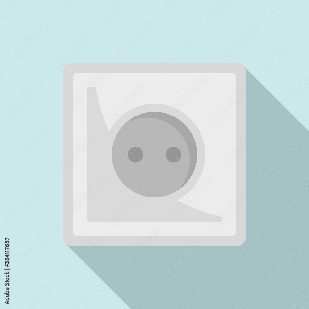 Poster type c power socket icon. flat illustration of type c power socket vector icon for web design