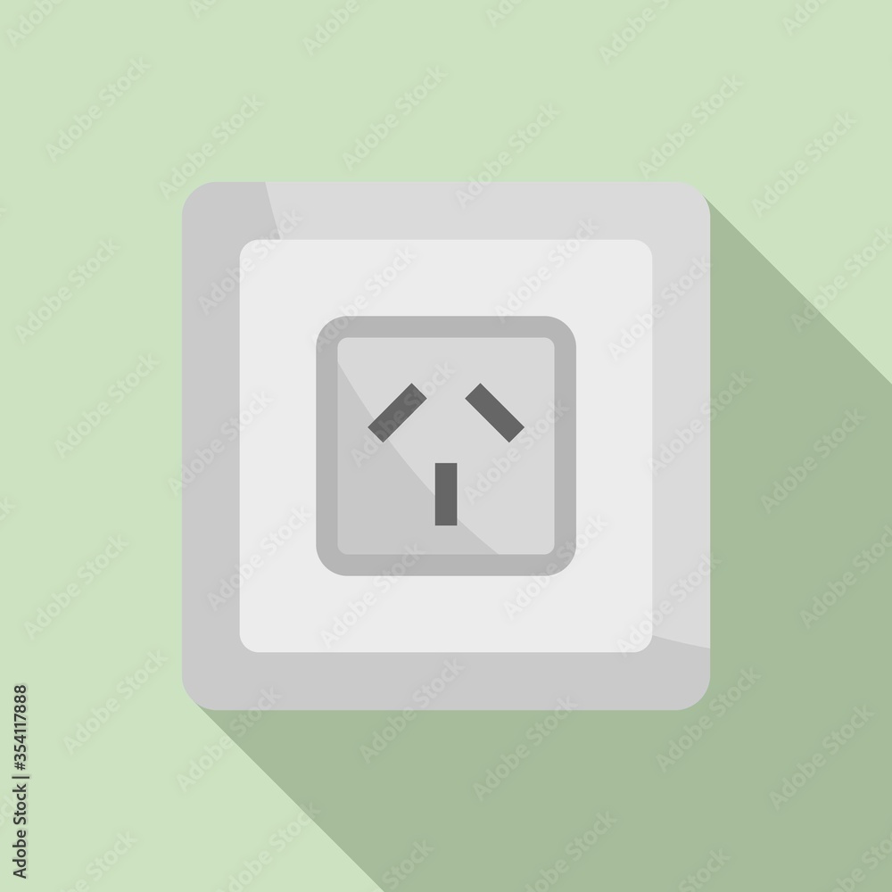 Poster type i power socket icon. flat illustration of type i power socket vector icon for web design