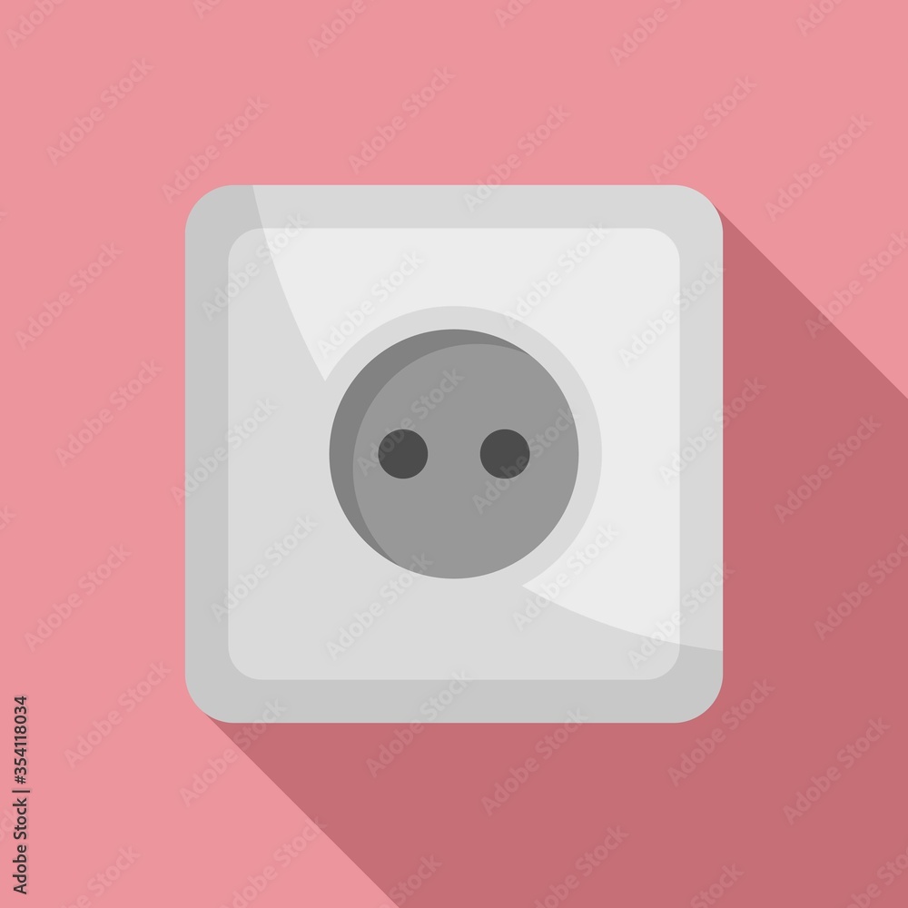 Poster classic power socket icon. flat illustration of classic power socket vector icon for web design