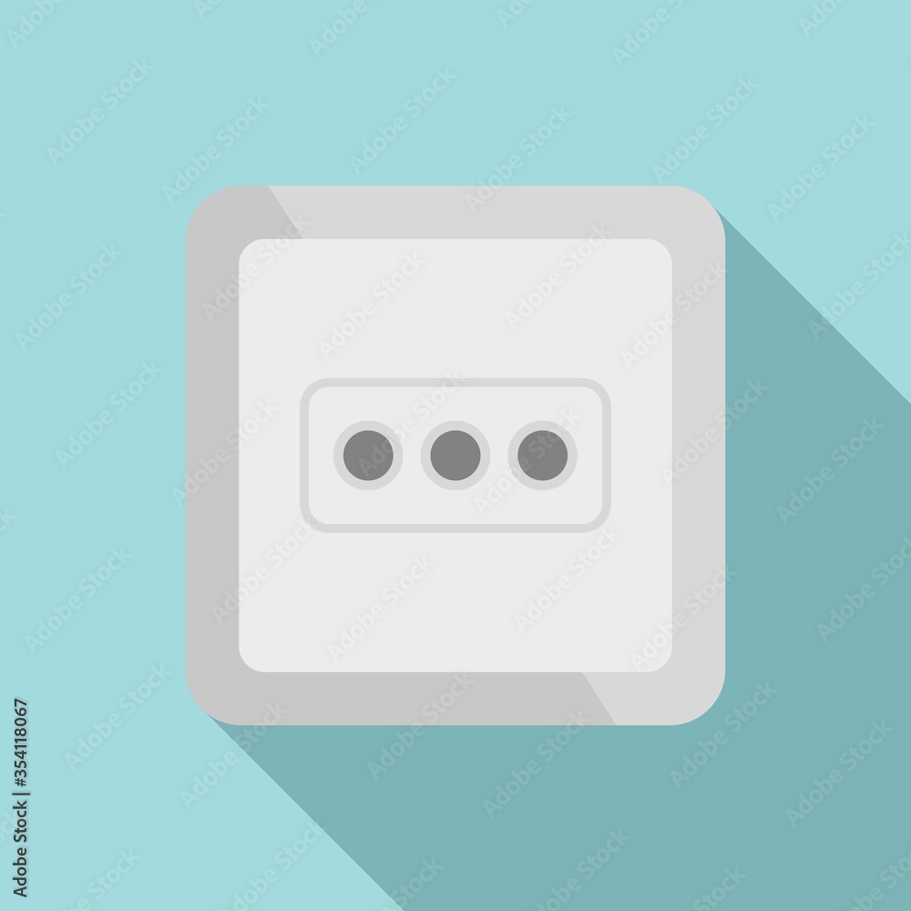 Poster type l power socket icon. flat illustration of type l power socket vector icon for web design