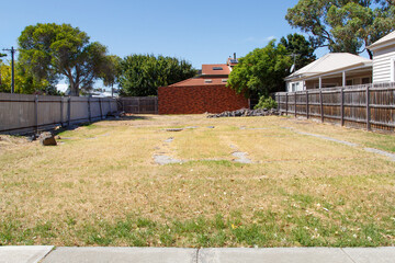 Large garden area to be sold on as a building plot. Vacant land available for building is very expensive in the Melbourne suburbs.