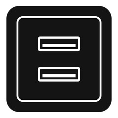 Fototapeta premium Usb power socket icon. Simple illustration of usb power socket vector icon for web design isolated on white background