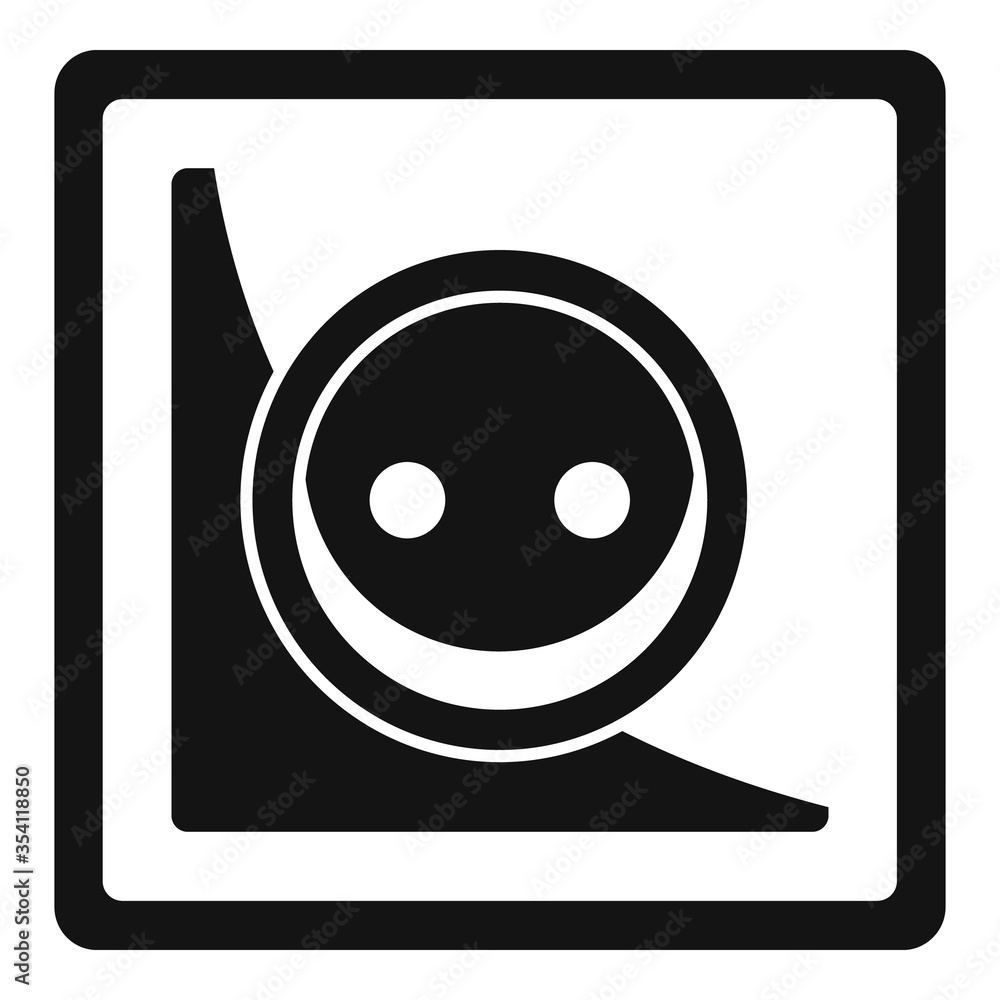 Poster type c power socket icon. simple illustration of type c power socket vector icon for web design isol