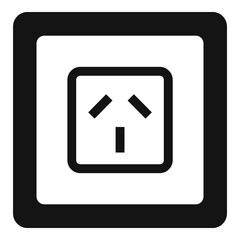 Type i power socket icon. Simple illustration of type i power socket vector icon for web design isolated on white background