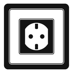 Type f power socket icon. Simple illustration of type f power socket vector icon for web design isolated on white background
