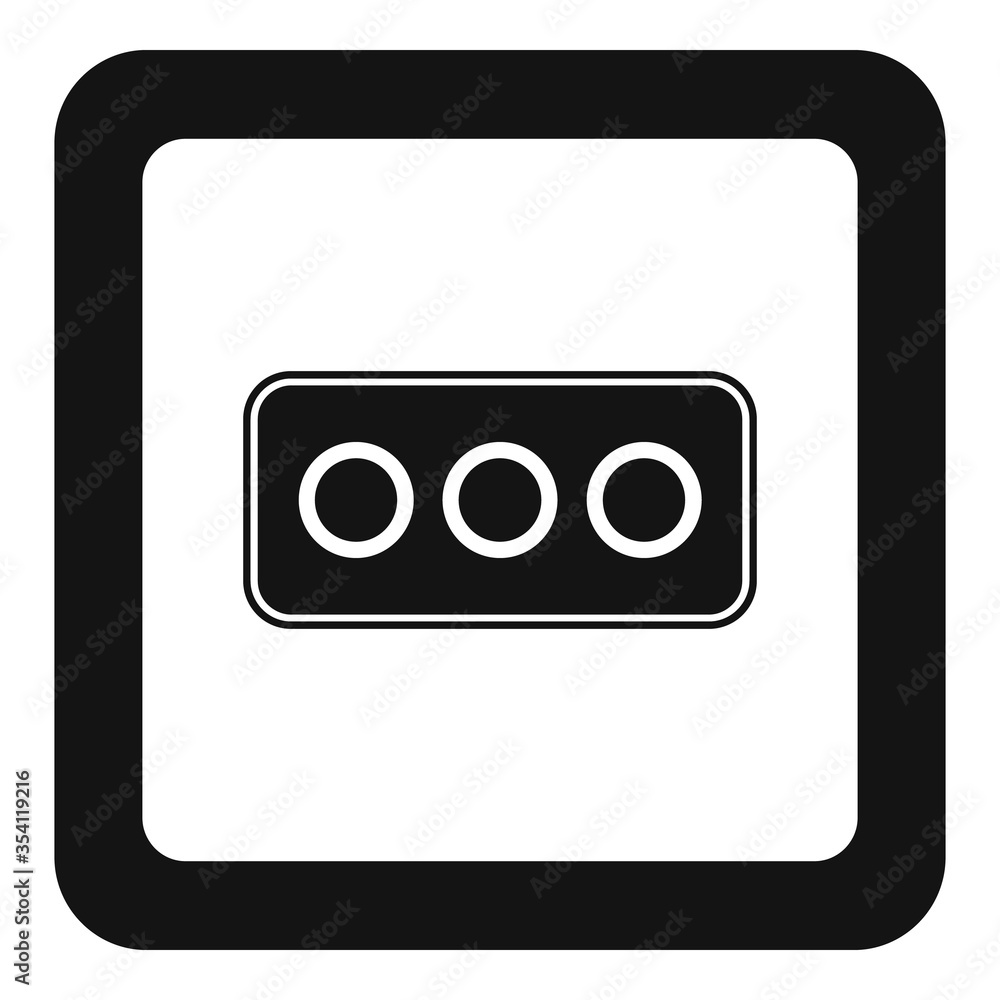 Poster type l power socket icon. simple illustration of type l power socket vector icon for web design isol