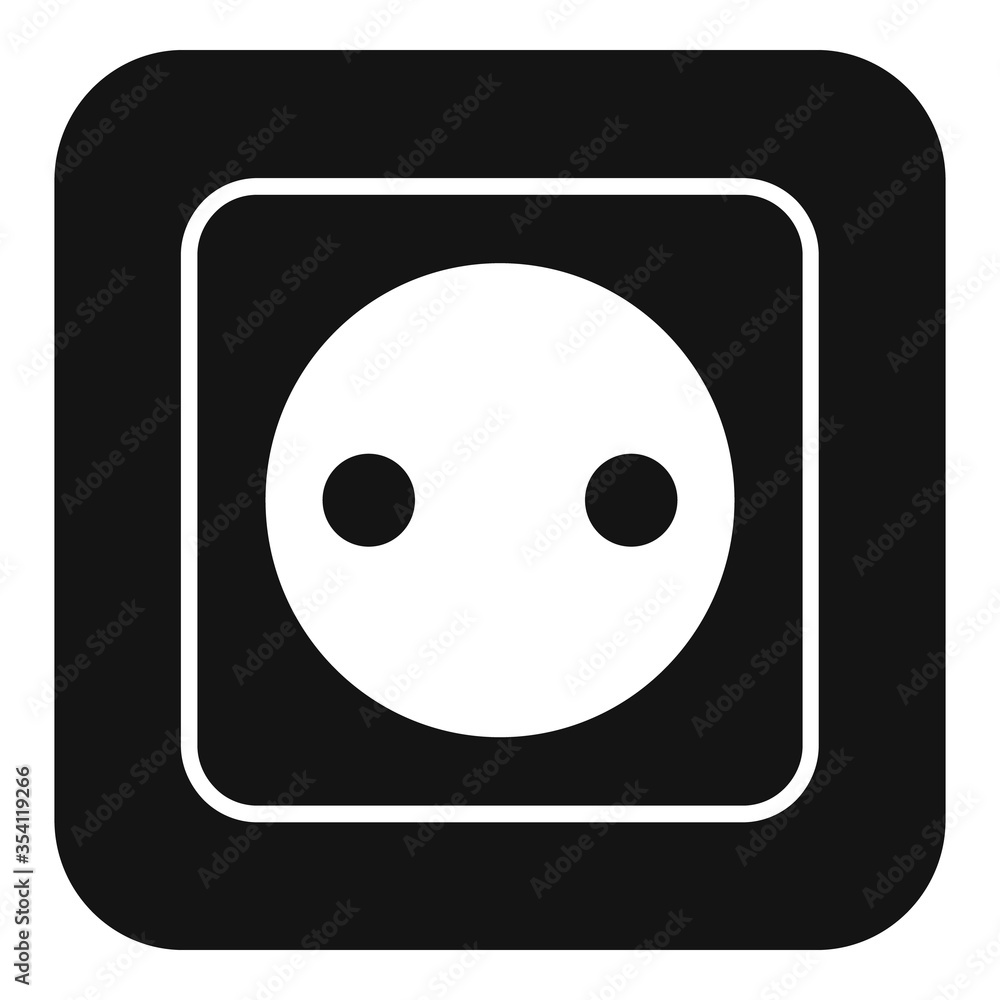 Poster belgium power socket icon. simple illustration of belgium power socket vector icon for web design is