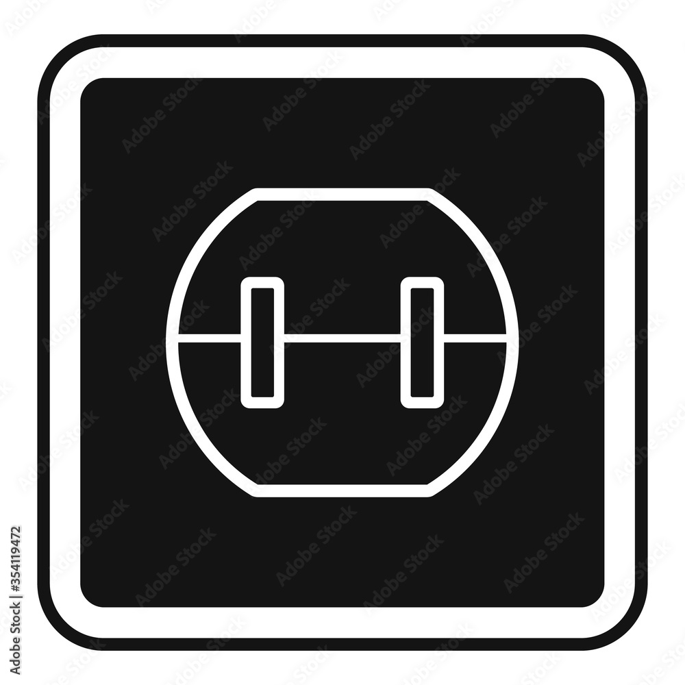 Poster element power socket icon. simple illustration of element power socket vector icon for web design is