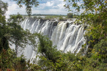 The Mosi o Tunya falls also known as Victoria falls