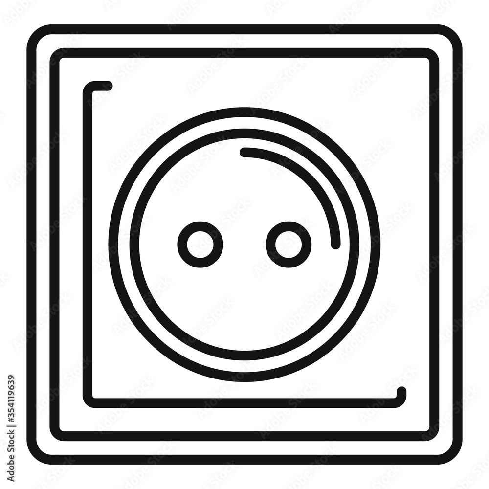 Poster type c power socket icon. outline type c power socket vector icon for web design isolated on white b