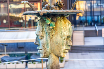 Crying fountain with thermal healing water in Karlovy Vary, Czech Republic.