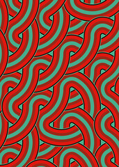 Colour Hexagon Tile Connection art background design illustration