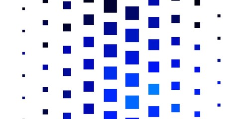 Light BLUE vector pattern in square style. Colorful illustration with gradient rectangles and squares. Best design for your ad, poster, banner.