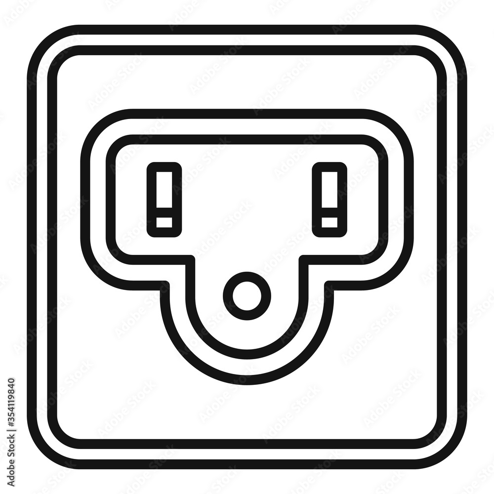Poster type b power socket icon. outline type b power socket vector icon for web design isolated on white b