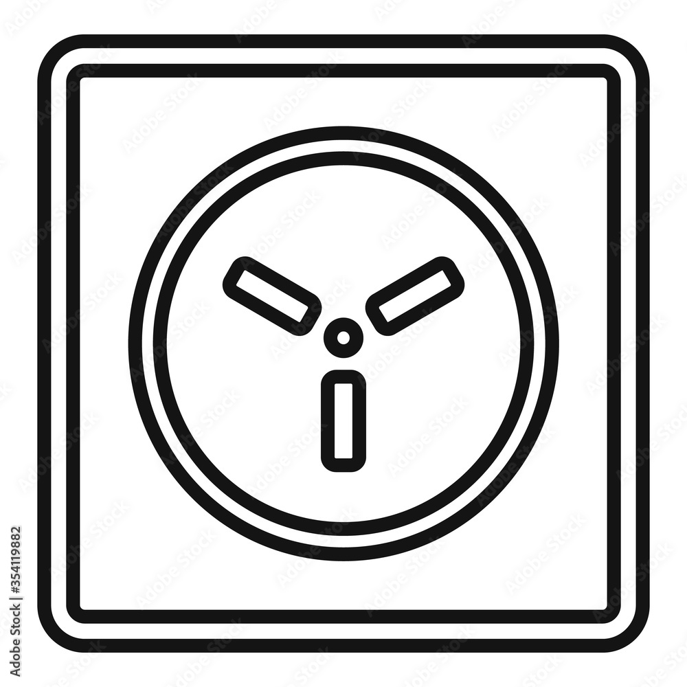 Poster type h power socket icon. outline type h power socket vector icon for web design isolated on white b