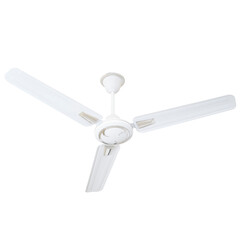 Ceiling fan in different color, size, shape and design in white background