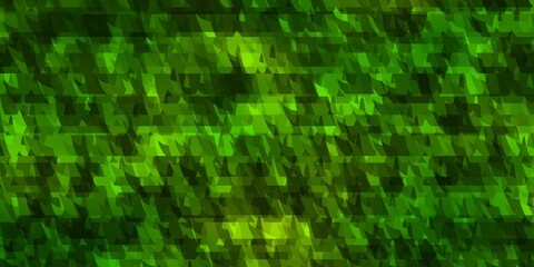 Light Green, Yellow vector layout with lines, triangles.
