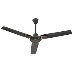 Ceiling fan in different color, size, shape and design in white background