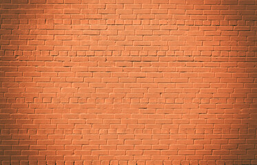 Fototapeta na wymiar Orange brick wall texture background. Abstract texture for designers.