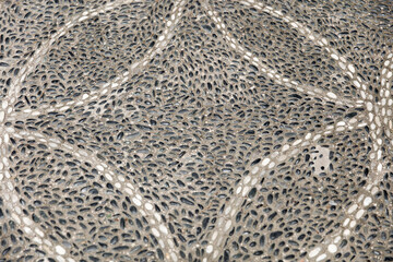 Decorative pebblestone pathway