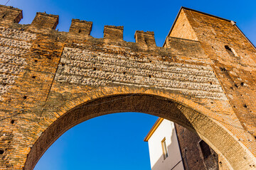 Scaliger gate walls in Verona, Italy