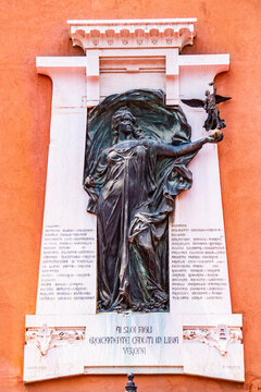 Plaque To Commemorate Those Killed In The Libyan War In 1911-1912 In Verona, Italy