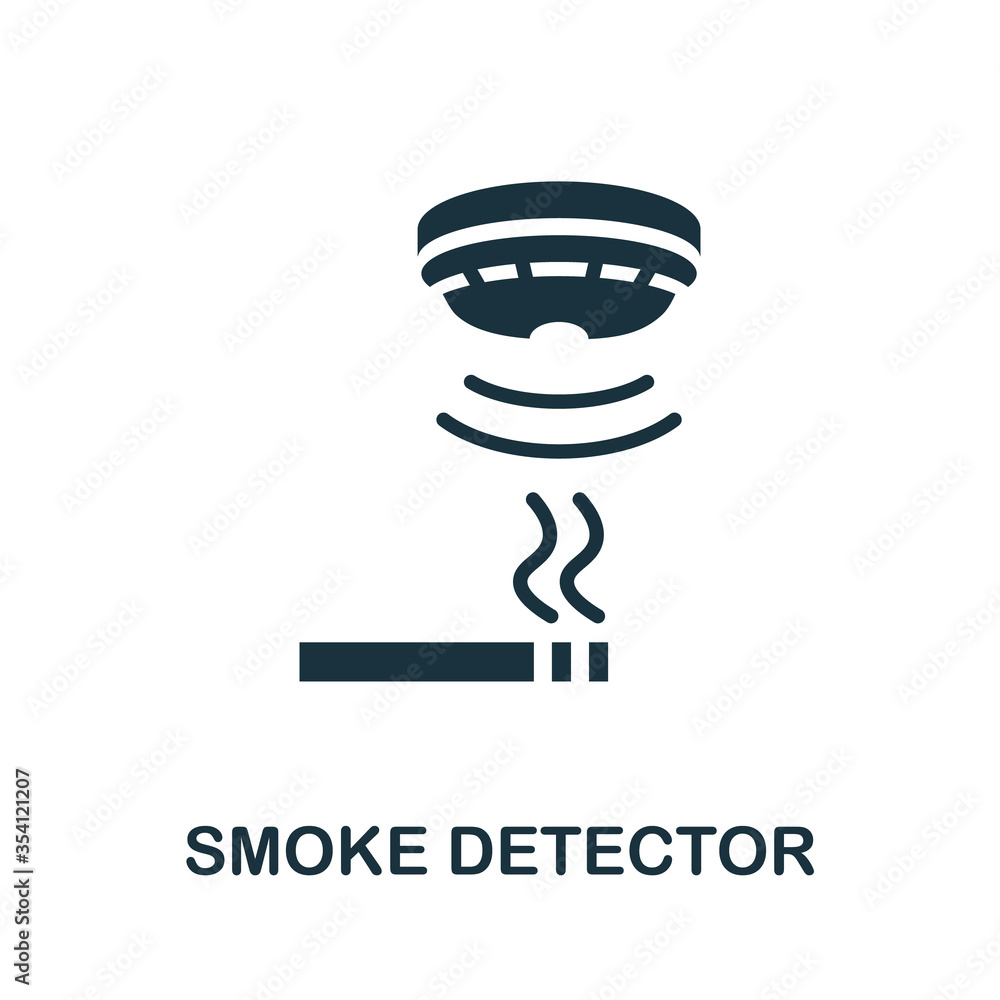 Aufkleber smoke detector icon. simple element from sensors icons collection. creative smoke detector icon ui, 