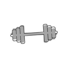 Vector image dumbbells cartoon style on white isolated background.