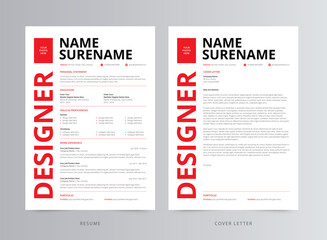 Professional Resume/CV And Cover Letter Template Design	
