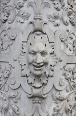 Detail of a column in Hauptplatz (main square), in Graz, Styria region, Austria.