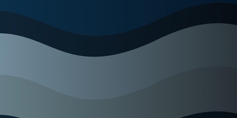 Dark BLUE vector template with wry lines. Colorful illustration with curved lines. Pattern for busines booklets, leaflets