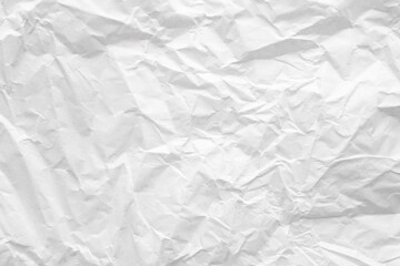 White crumpled paper abstract background texture