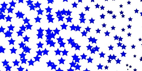 Dark BLUE vector layout with bright stars. Decorative illustration with stars on abstract template. Pattern for websites, landing pages.