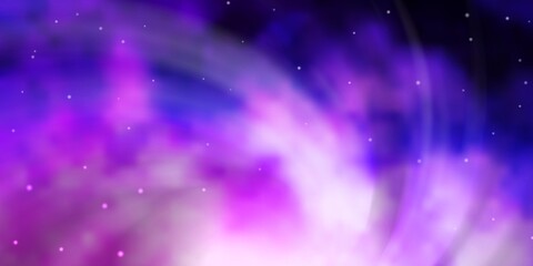 Light Purple vector template with neon stars. Colorful illustration in abstract style with gradient stars. Pattern for wrapping gifts.