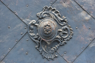 Old metal door detail in Graz, Styria region, Austria