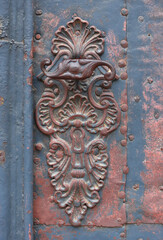 Old metal door detail in Graz, Styria region, Austria