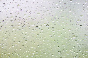 Detail of raindrops