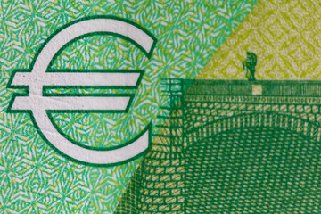 closeup of 100 euro banknote