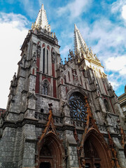 Fototapeta na wymiar A front view of the St. Nicholas Roman Catholic Cathedral, Kyiv