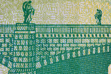 closeup of 100 euro banknote