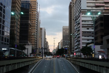 Fototapeta na wymiar Sao Paulo/Brazil: streetview, Paulista avenue