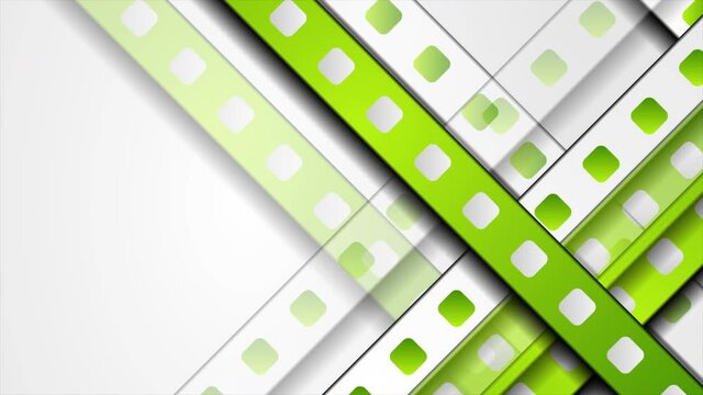 Green and grey contrast stripes abstract tech motion background. Seamless looping. Video animation Ultra HD 4K 3840x2160