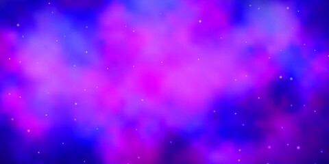 Light Purple, Pink vector background with colorful stars. Decorative illustration with stars on abstract template. Pattern for wrapping gifts.