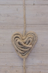 Obraz premium Heart made with rope
