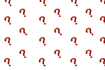 Red question mark on colorful backgrounds