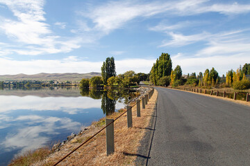 Lake Meadowbank is the most downstream lake in the Derwent River hydro-scheme. Like all Hydro Tasmania lakes, Lake Meadowbank is stocked with trout. It is located near Hamilton on the Lyell Highway.
