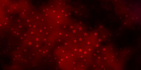 Dark Red vector layout with bright stars. Colorful illustration in abstract style with gradient stars. Design for your business promotion.