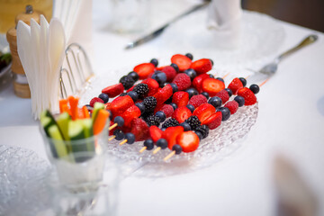 these are bright berries on a platter