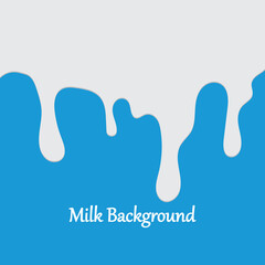 Milk White Liquid Dripping Blue Background Illustrations & Vectors