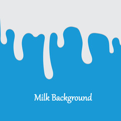 Milk White Liquid Dripping Blue Background Illustrations & Vectors
